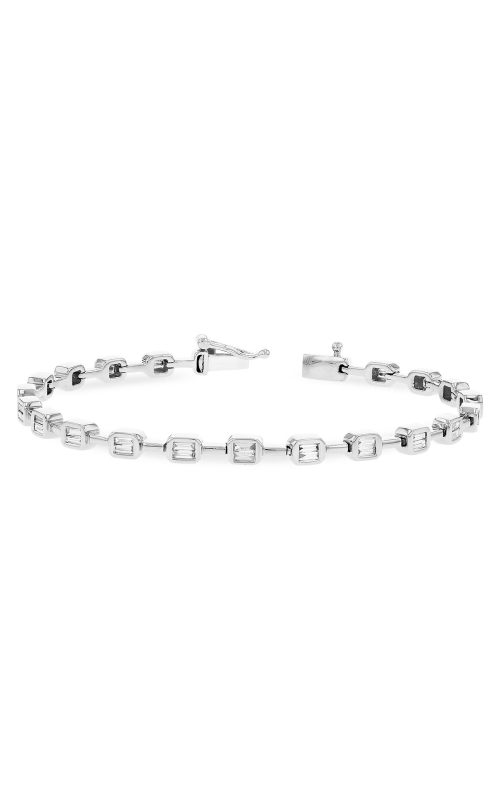 14K White Gold Tennis and Diamond Bracelet