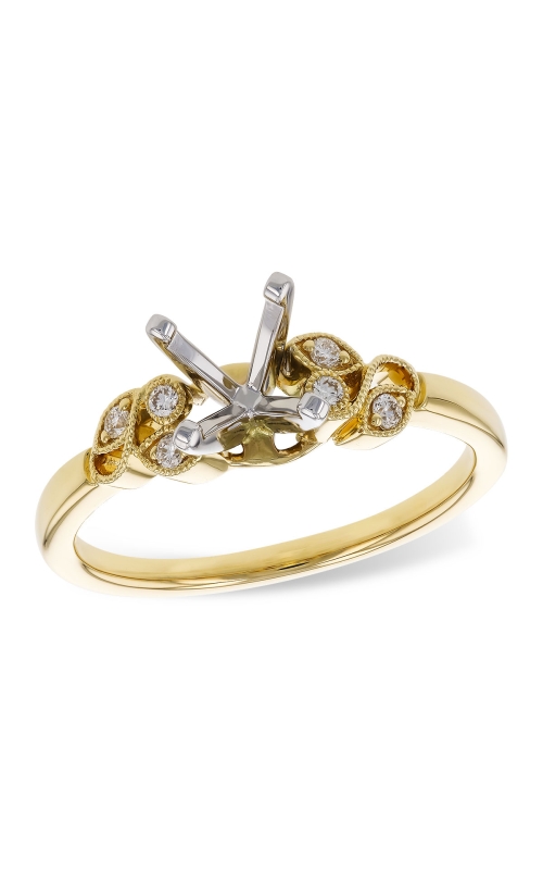 14K Yellow Gold Sidestone Engagement Ring