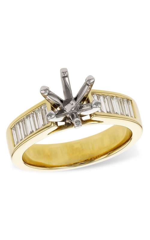 14K Yellow Gold Sidestone Engagement Ring