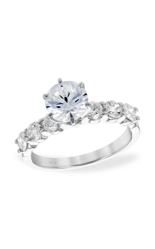 14K White Gold Diamond Engagement Ring