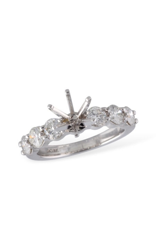 14K White Gold Diamond Engagement Ring