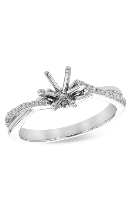 14K White Gold Diamond Engagement Ring