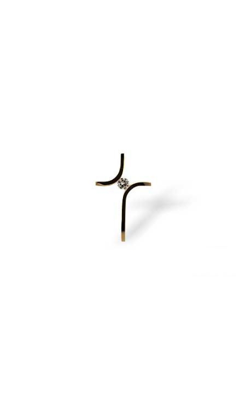 14K Yellow Gold Diamond, Cross and Pendant Necklace