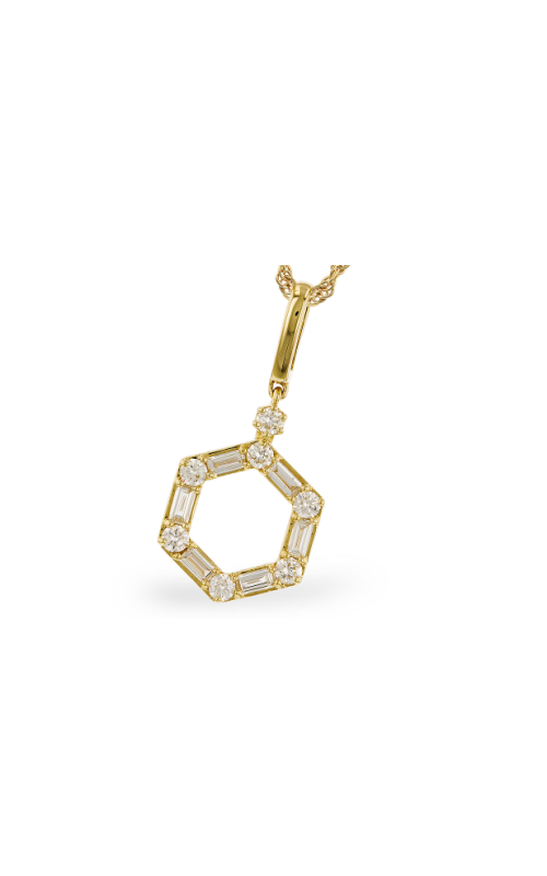 14K Yellow Gold Diamond and Pendant Necklace