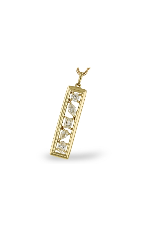 14K Yellow Gold Diamond, Gemstone and Pendant Necklace