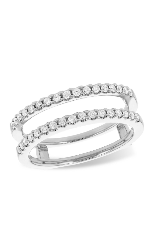 14K White Gold Diamond Guard Ring