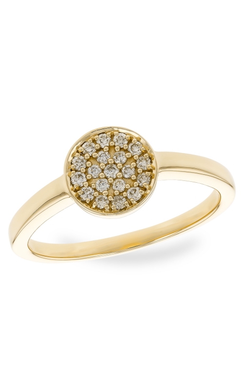 14K Yellow Gold Pave Ladies Wedding Band