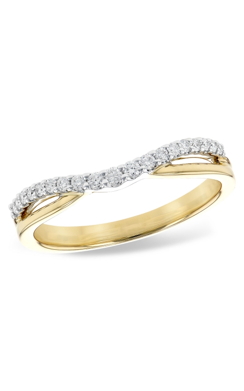 14K Yellow Gold Pave Ladies Wedding Band