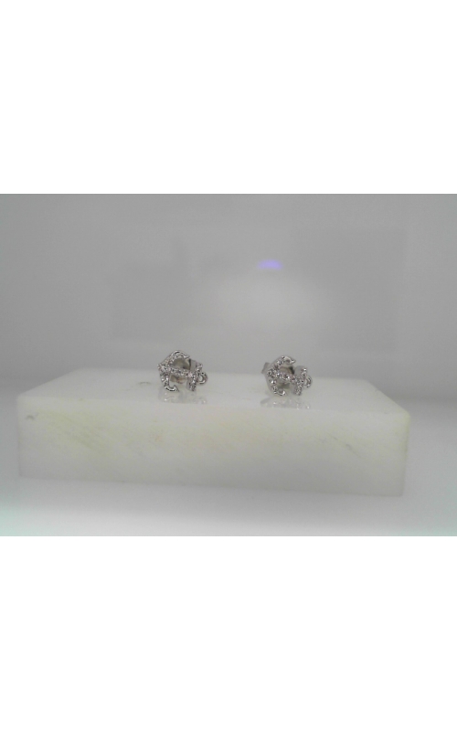 White Gold Stud and Diamond Earrings