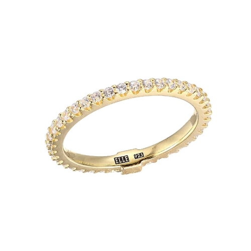 Sterling silver gold plated cz ring