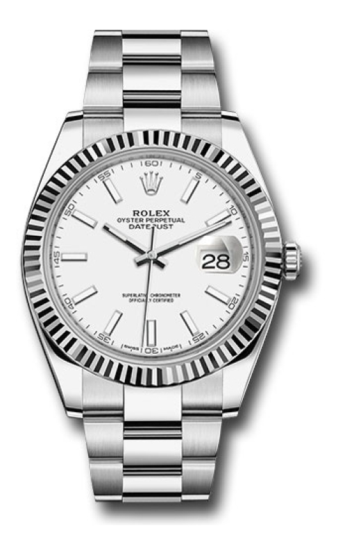 Oyster Perptual Rolex Datejust Stainless Steel and 18 Karat White Gold 41mm Model #116334