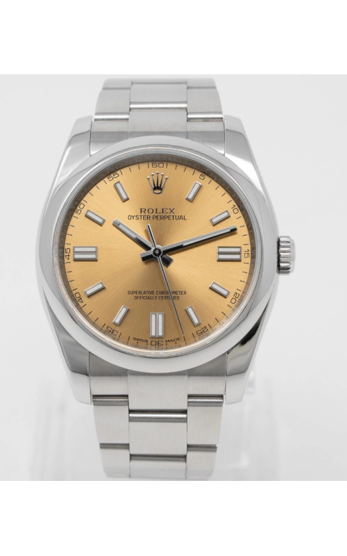 Oyster Perpetual Rolex, Stainless Steel 36mm White Grape Dial Model #116000