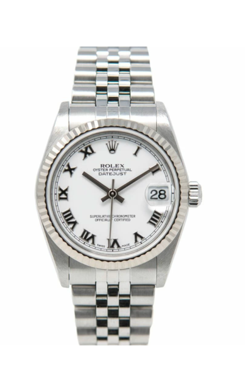 Oyster Perpetual Rolex Datejust 31Mm Case Size, Stainless Steel And 18 Karat White Gold, Model #68274