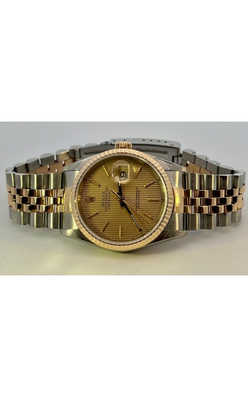 Oyster Perpetual Rolex Datejust, Stainless Steel and 18 karat Yellow Gold, 36mm, Model #162333