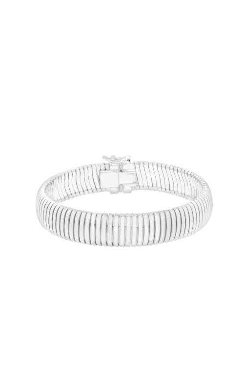 Sterling Silver (925) and Rhodium Plated Bangle Bracelet