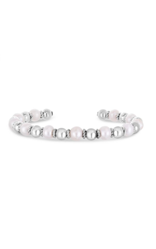 Sterling Silver (925) Cuff and Pearl Bracelet