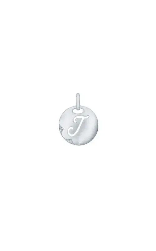 Sterling Silver (925) and Diamond Initial and Diamond Necklace