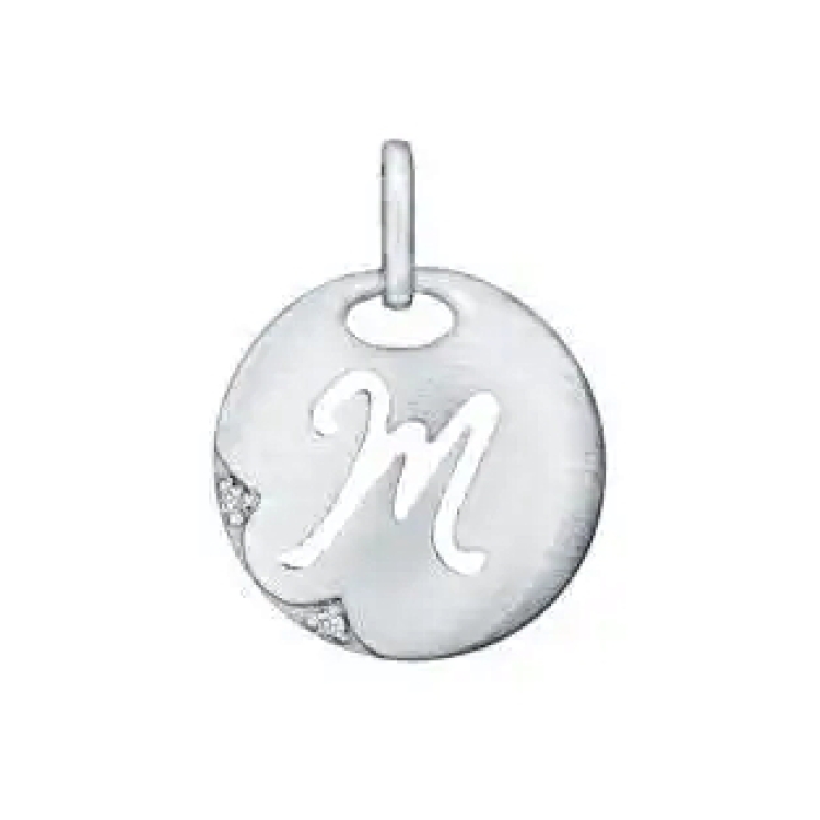 Sterling Silver 925 Diamond and Initial Necklace